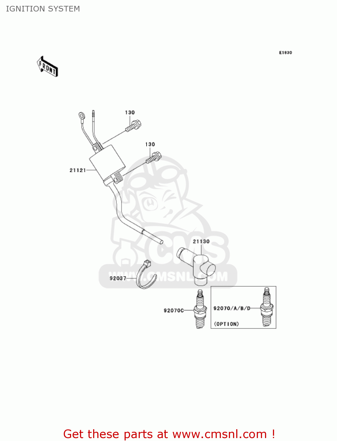 IGNITION SYSTEM KX125-L4 KX125 2002 USA CANADA