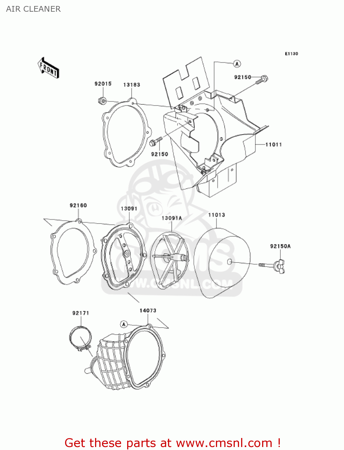 AIR CLEANER KX125-L4 KX125 2002 USA CANADA
