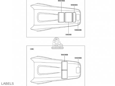 LABELS - KX125-L4 KX125 2002 USA CANADA