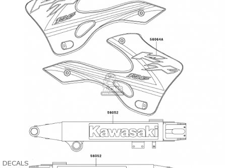 DECALS - KX125-L4 KX125 2002 USA CANADA