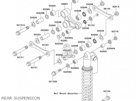 REAR SUSPENSION - KX125-L4 KX125 2002 USA CANADA