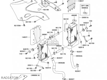RADIATOR - KX125-L4 KX125 2002 USA CANADA
