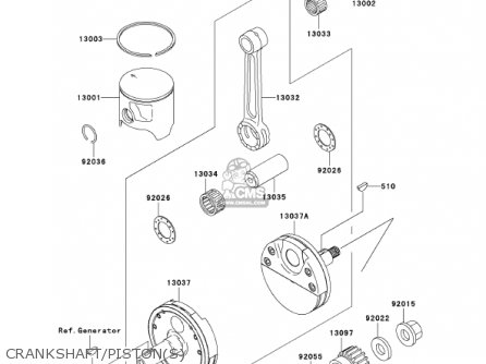 CRANKSHAFT/PISTON(S) - KX125-L4 KX125 2002 USA CANADA