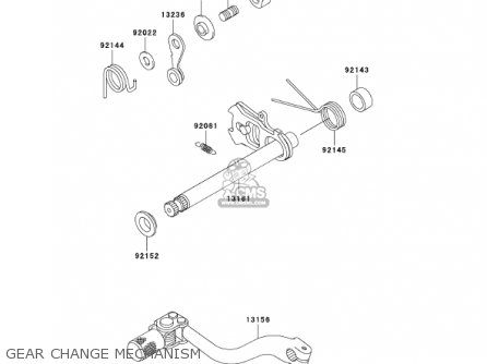 GEAR CHANGE MECHANISM - KX125-L4 KX125 2002 USA CANADA