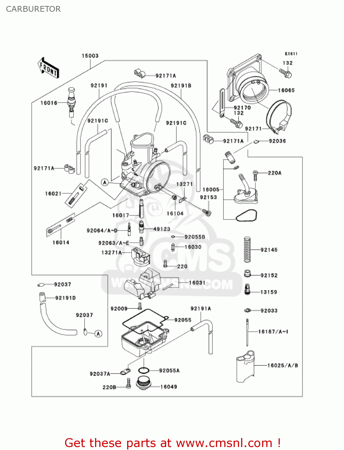 CARBURETOR KX125-M1 KX125 2003 USA CANADA