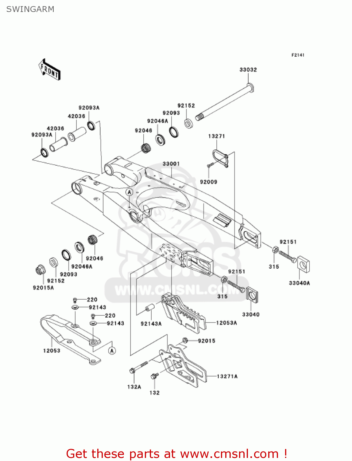SWINGARM KX125-M1 KX125 2003 USA CANADA