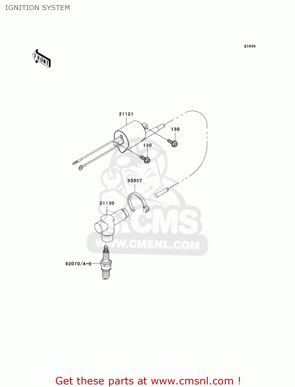 IGNITION SYSTEM KX125-M1 KX125 2003 USA CANADA