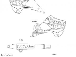 DECALS - KX125-M1 KX125 2003 USA CANADA
