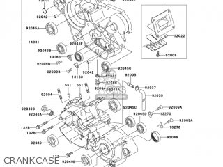 CRANKCASE - KX125-M1 KX125 2003 USA CANADA