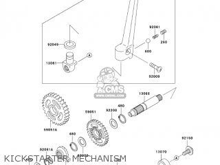 KICKSTARTER MECHANISM - KX125-M1 KX125 2003 USA CANADA