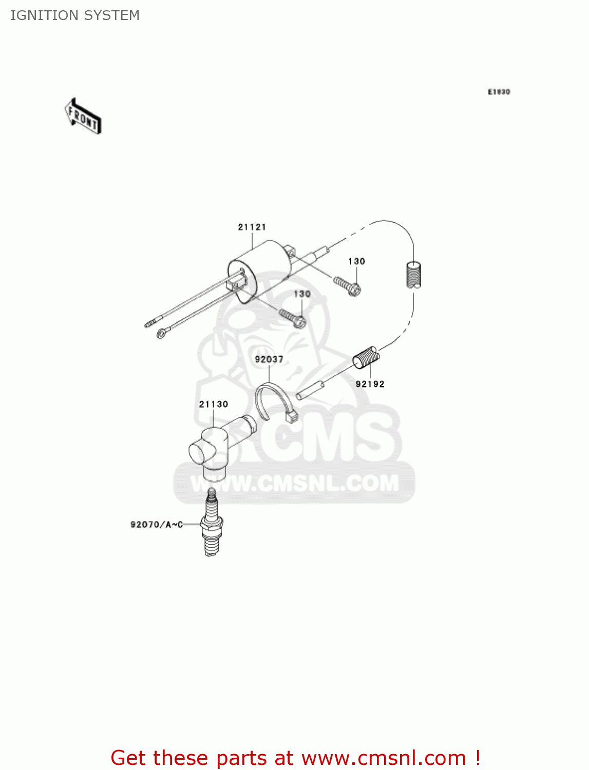 IGNITION SYSTEM KX125-M2 KX125 2004 USA CANADA