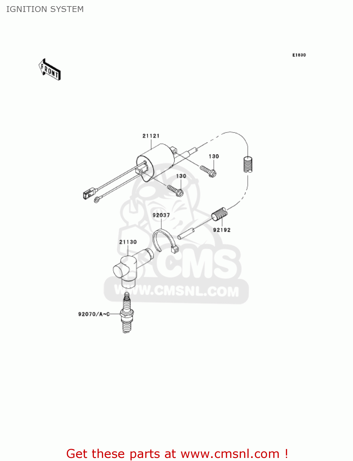 IGNITION SYSTEM KX125-M3 KX125 2005 USA CANADA