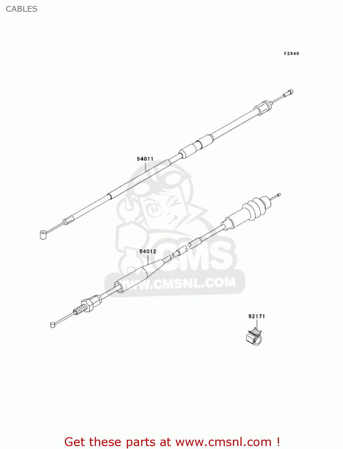 CABLES KX125-M3 KX125 2005 USA CANADA