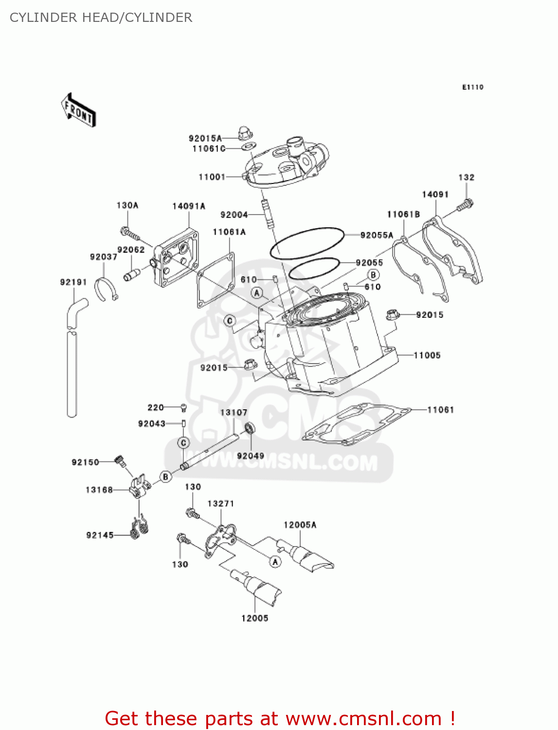 CYLINDER HEAD/CYLINDER KX125-M3 KX125 2005 USA CANADA