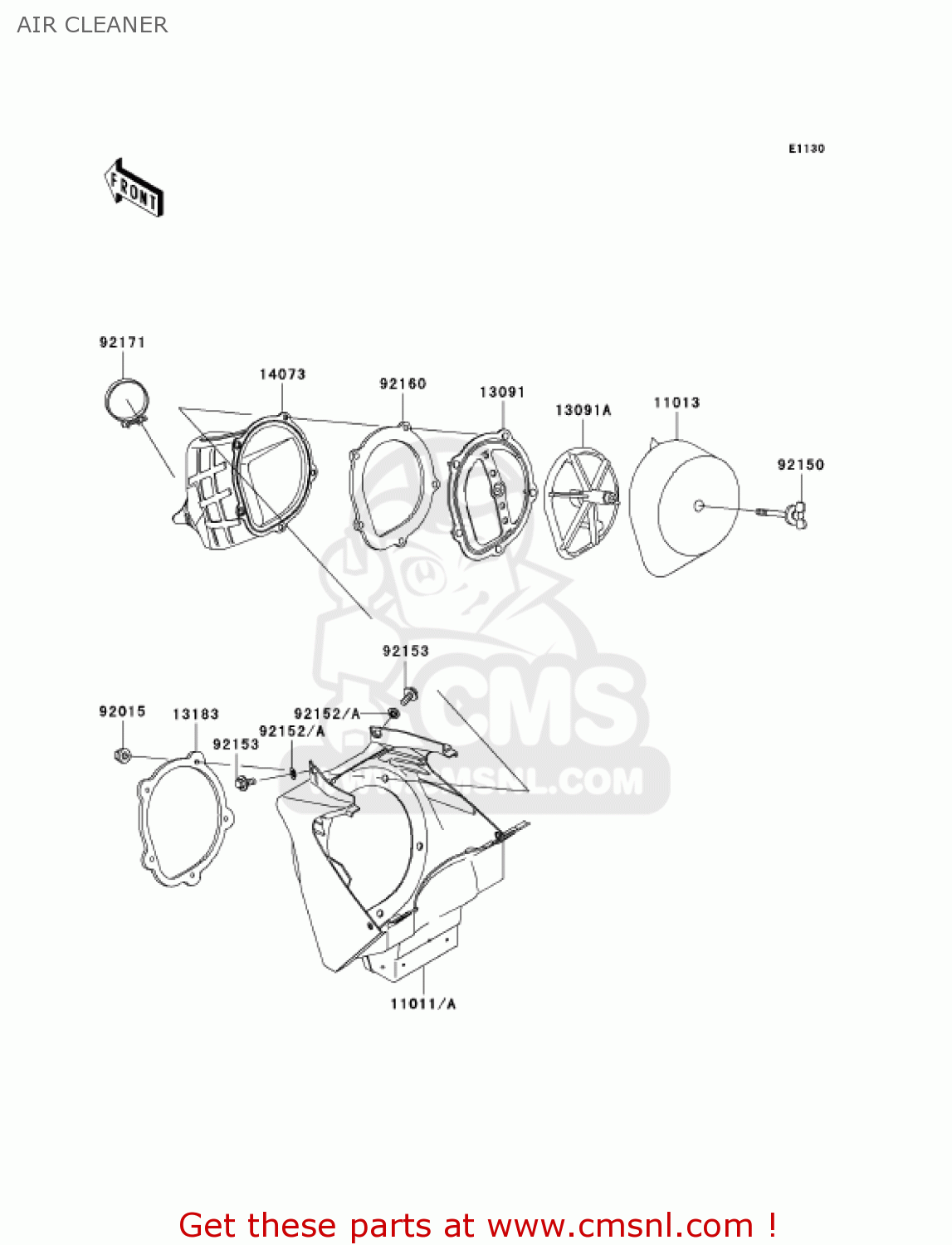 AIR CLEANER KX125-M3 KX125 2005 USA CANADA