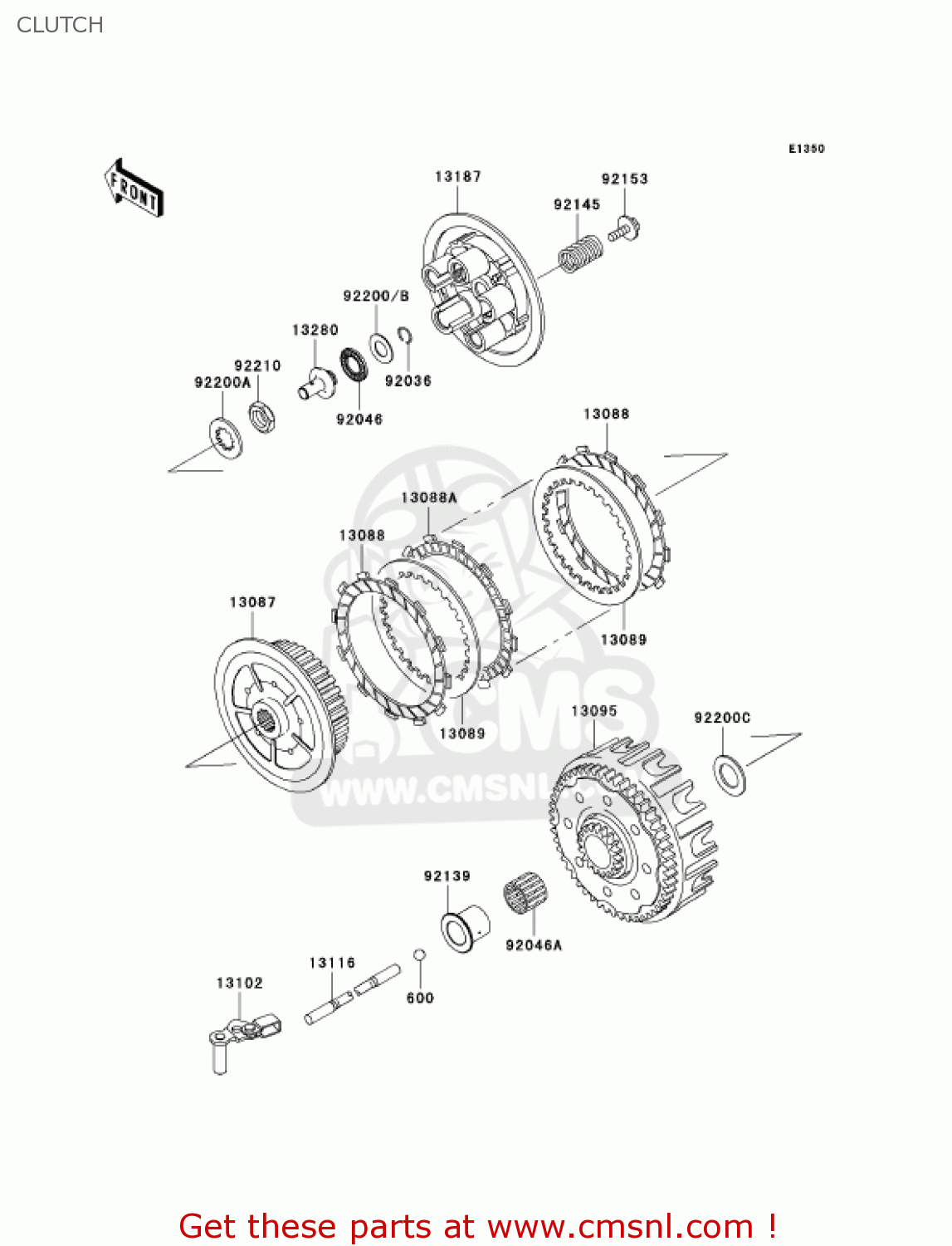 CLUTCH KX125-M3 KX125 2005 USA CANADA