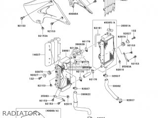 RADIATOR - KX125-M3 KX125 2005 USA CANADA
