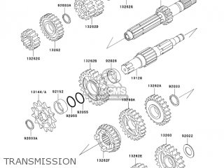 TRANSMISSION - KX125-M3 KX125 2005 USA CANADA