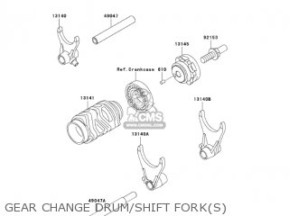GEAR CHANGE DRUM/SHIFT FORK(S) - KX125-M3 KX125 2005 USA CANADA