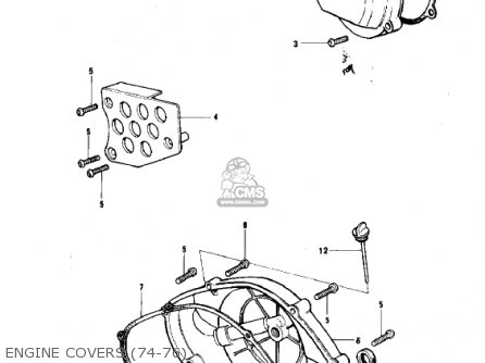 ENGINE COVERS (74-76) - KX250 1974