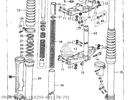 FRONT FORK (KX250-A4) (78-79) - KX250 1974
