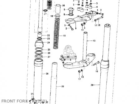 FRONT FORK (KX250) - KX250 1974