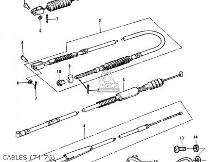 CABLES (74-76) - KX250-A 1975