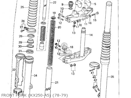 FRONT FORK (KX250-A5) (78-79) - KX250-A 1975
