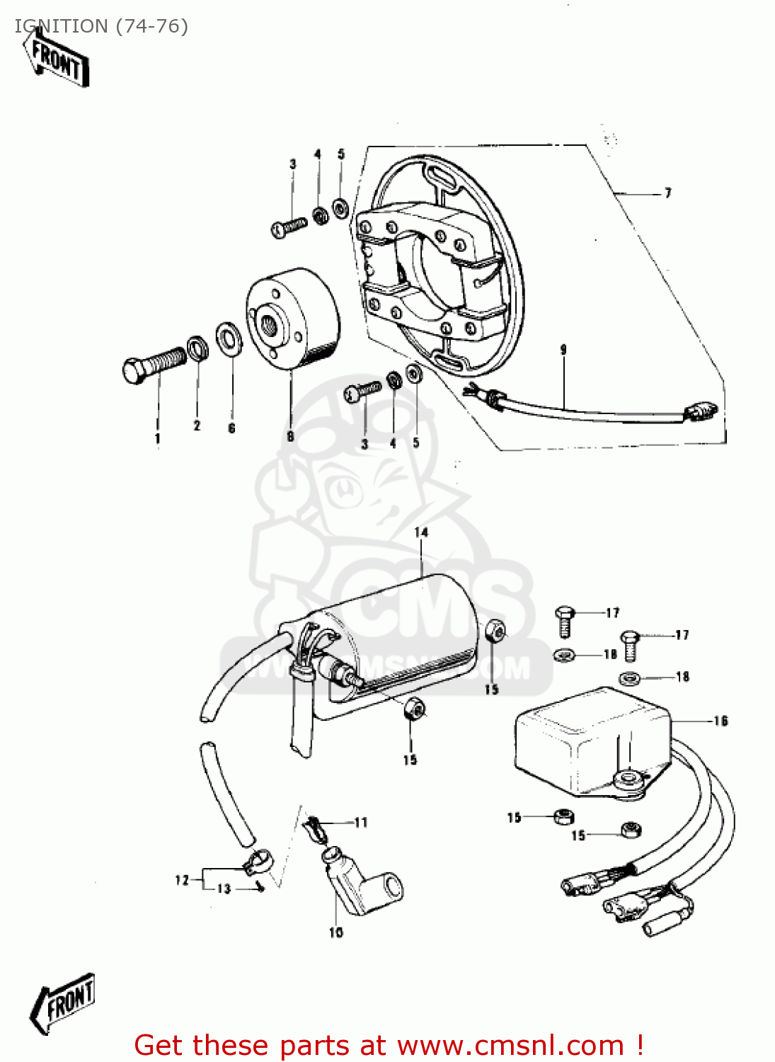 IGNITION (74-76) KX250-A3 1976