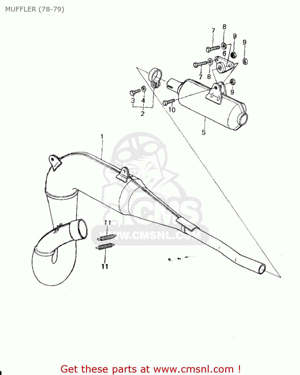MUFFLER (78-79) KX250-A3 1976