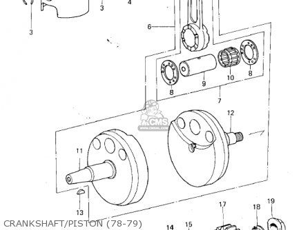 CRANKSHAFT/PISTON (78-79) - KX250-A3 1976