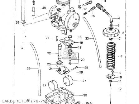CARBURETOR (78-79) - KX250-A3 1976