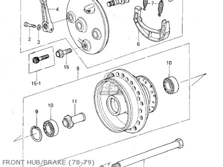 FRONT HUB/BRAKE (78-79) - KX250-A3 1976