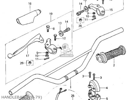 HANDLEBAR (78-79) - KX250-A3 1976