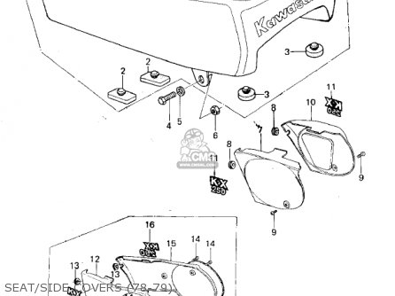 SEAT/SIDE COVERS (78-79) - KX250-A3 1976