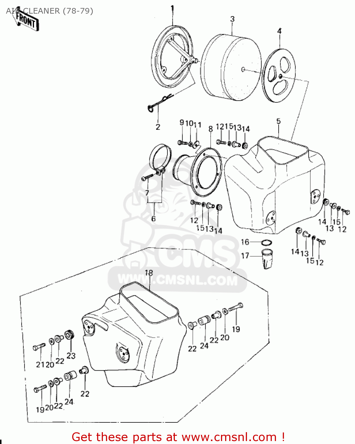 AIR CLEANER (78-79) KX250-A4 1978