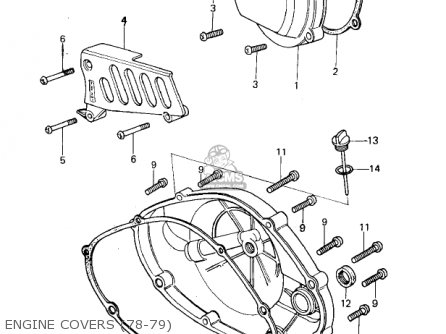 ENGINE COVERS (78-79) - KX250-A4 1978