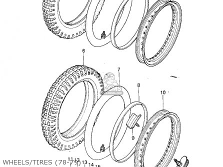 WHEELS/TIRES (78-79) - KX250-A4 1978