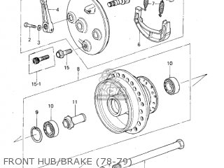 FRONT HUB/BRAKE (78-79) - KX250-A4 1978