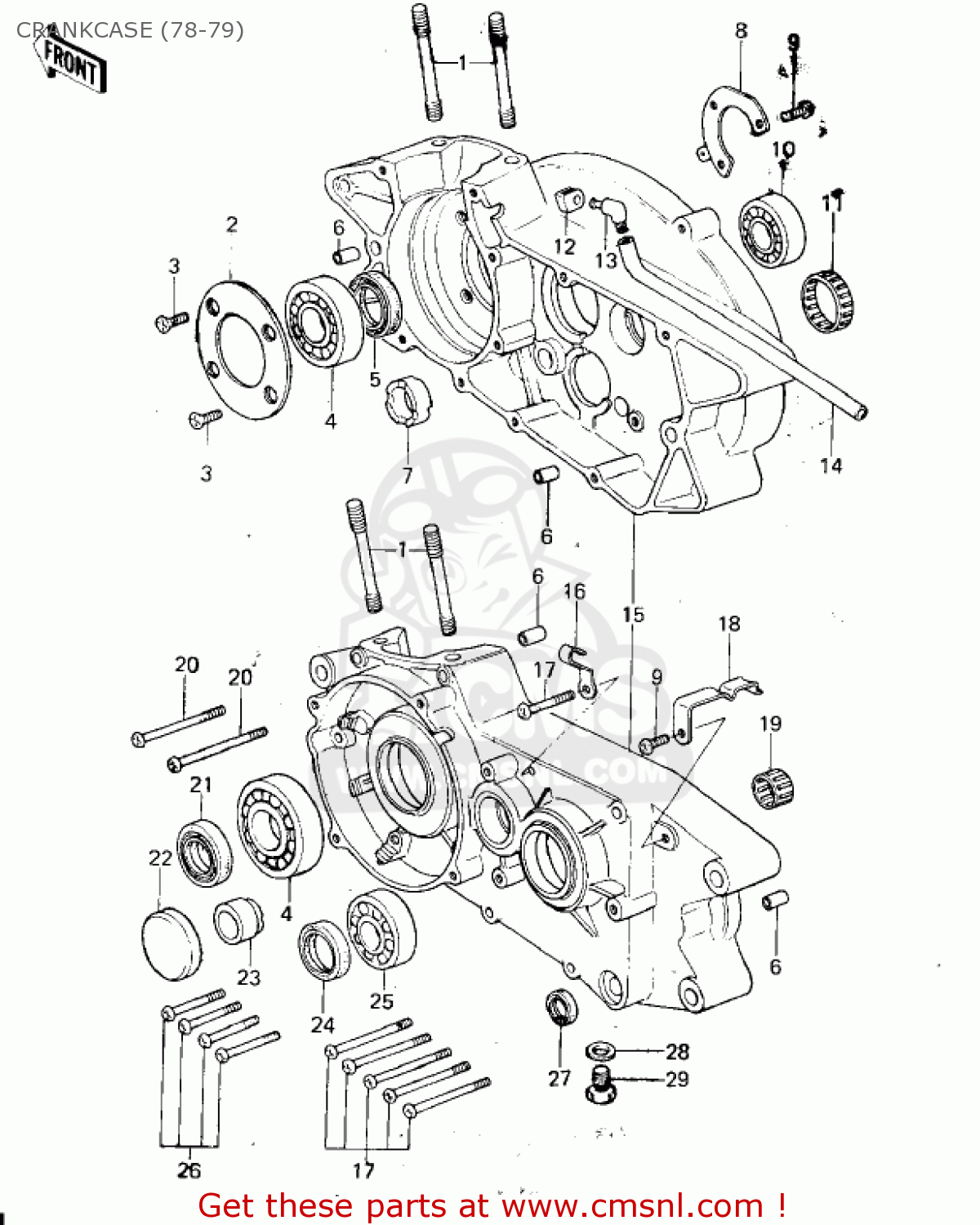 CRANKCASE (78-79) KX250-A5 1979