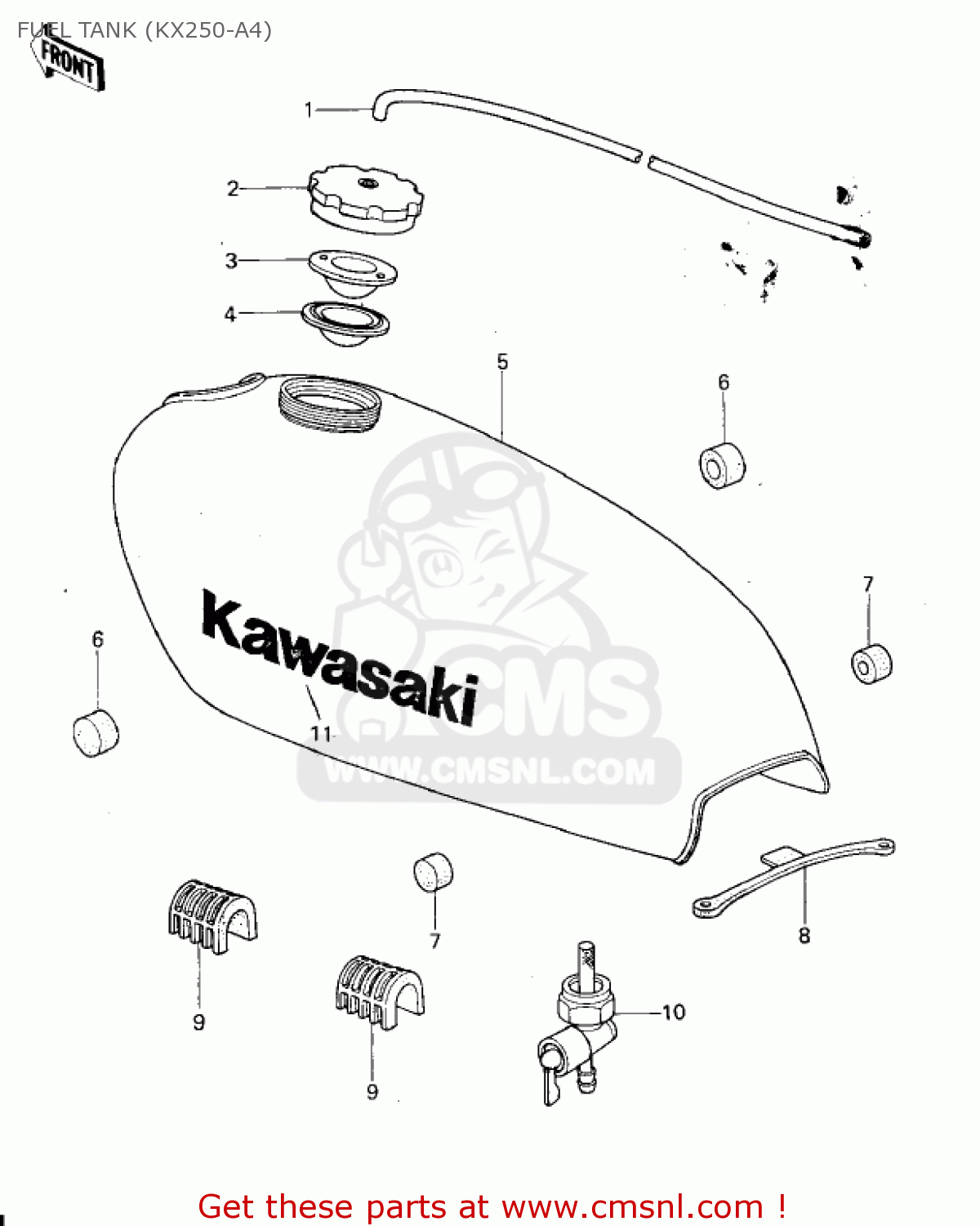 FUEL TANK (KX250-A4) KX250-A5 1979