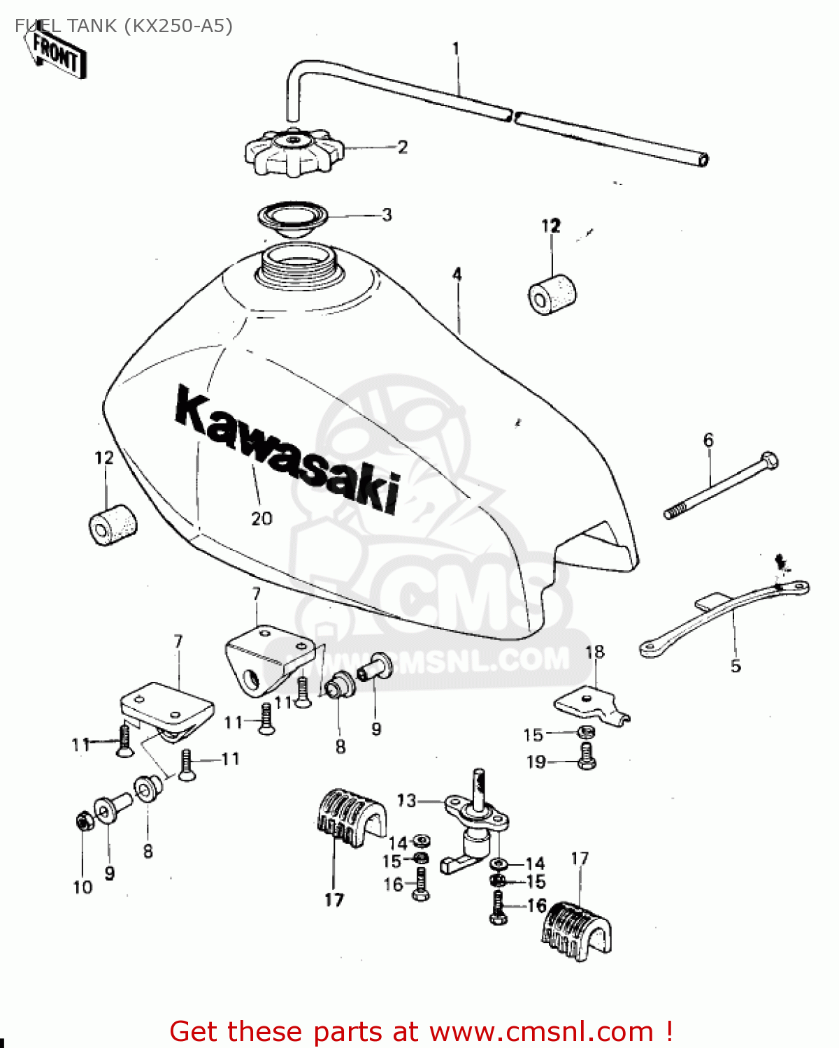 FUEL TANK (KX250-A5) KX250-A5 1979