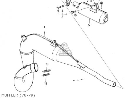 MUFFLER (78-79) - KX250-A5 1979
