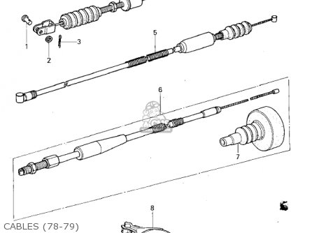 CABLES (78-79) - KX250-A5 1979