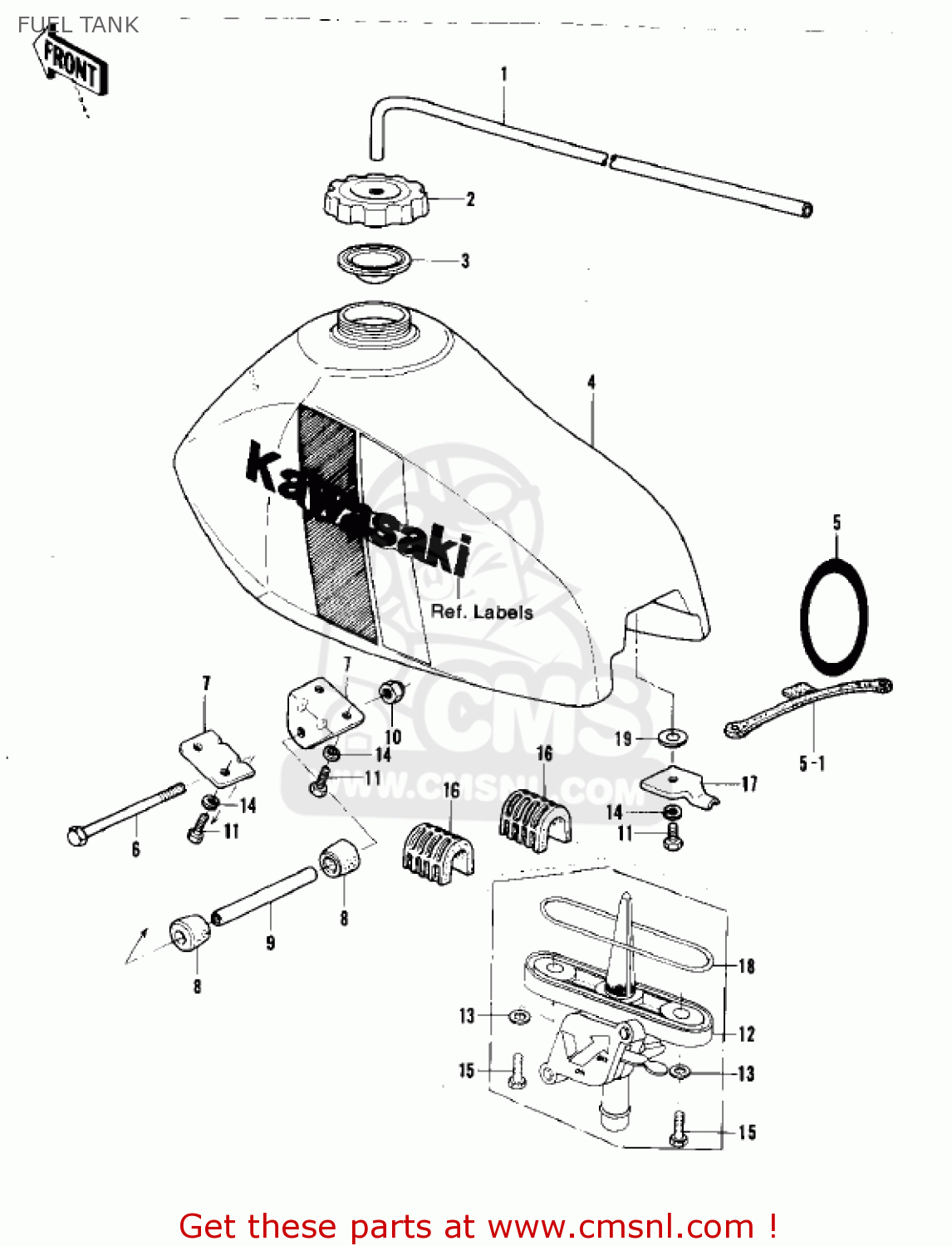 FUEL TANK KX250-A6 KX250 1980 USA CANADA EXPORT
