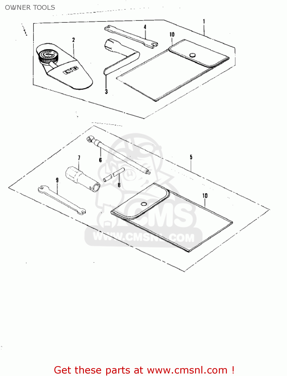 OWNER TOOLS KX250-A6 KX250 1980 USA CANADA EXPORT