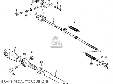 BRAKE PEDAL/TORQUE LINK - KX250-A6 KX250 1980 USA CANADA EXPORT