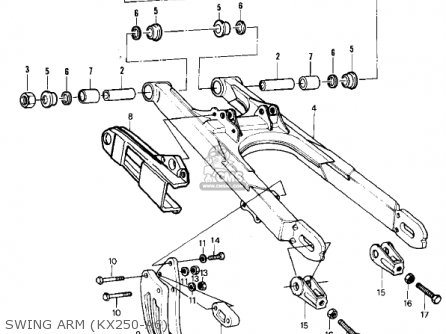 SWING ARM (KX250-A6) - KX250-A6 KX250 1980 USA CANADA EXPORT