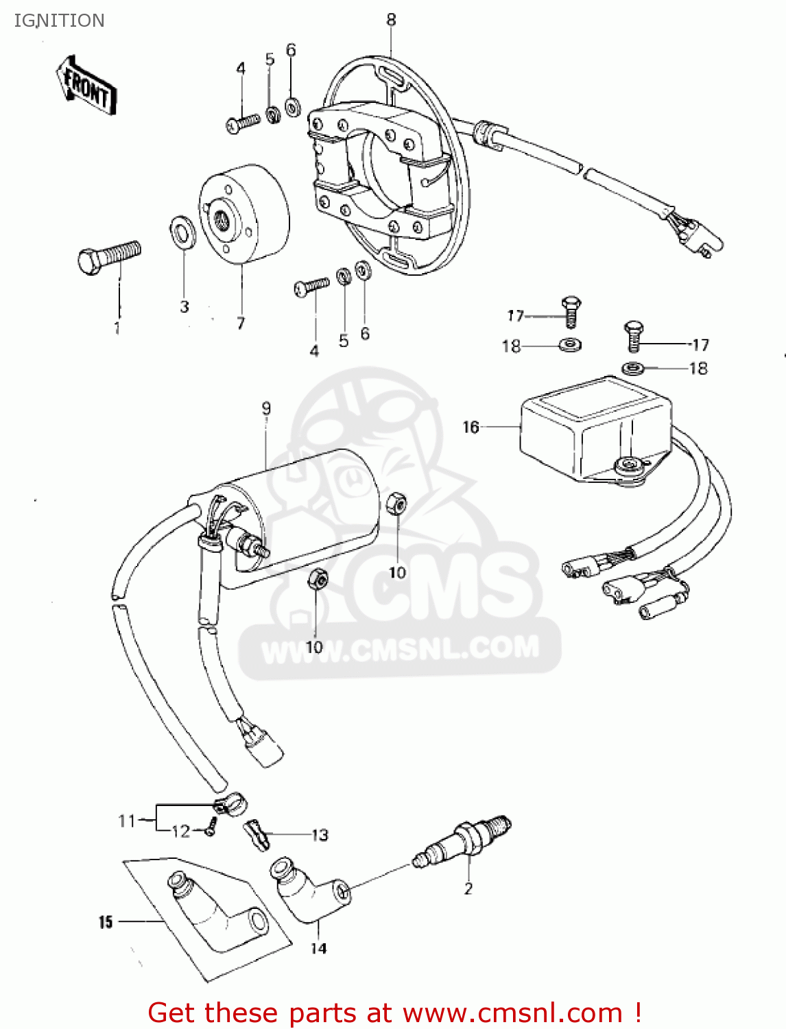 IGNITION KX250-A7 KX250 1981 USA CANADA EXPORT