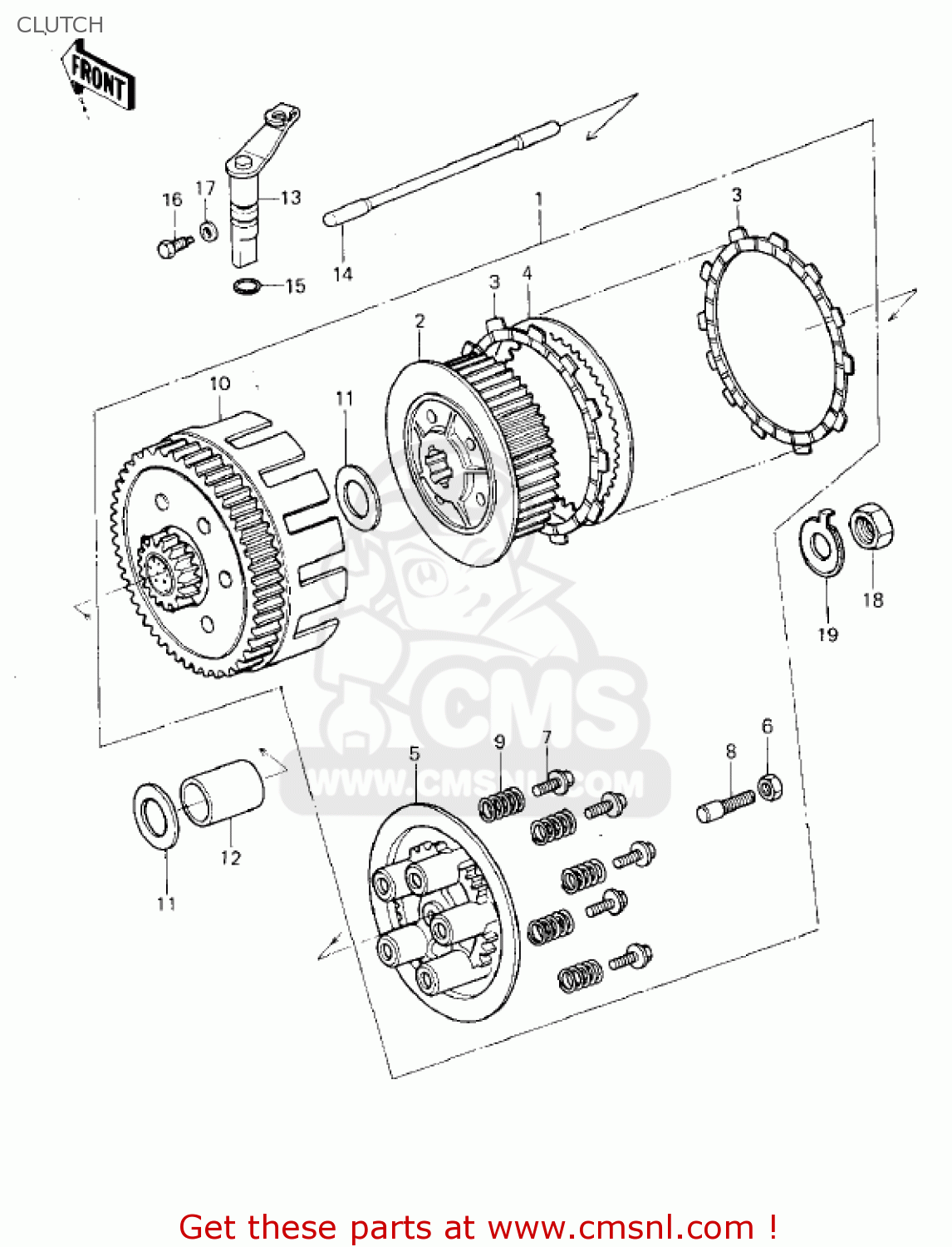 CLUTCH KX250-A7 KX250 1981 USA CANADA EXPORT